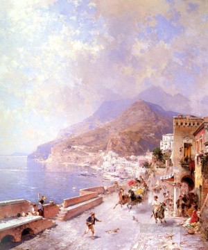 Paisajes Painting - Amalfi Franz Richard Unterberger Venecia